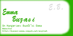 emma buzasi business card